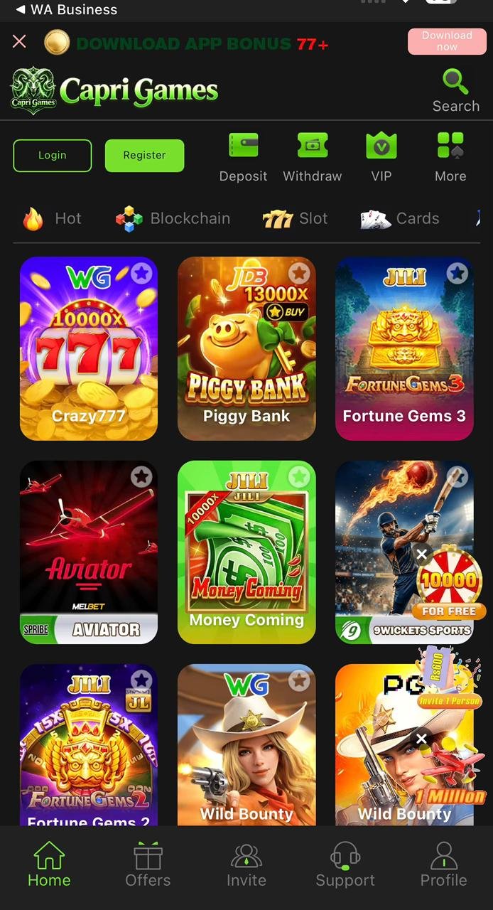 Capri Game Login & Download