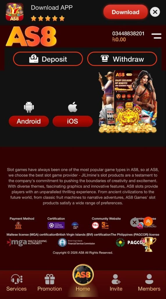 AS8 Game Login & earn