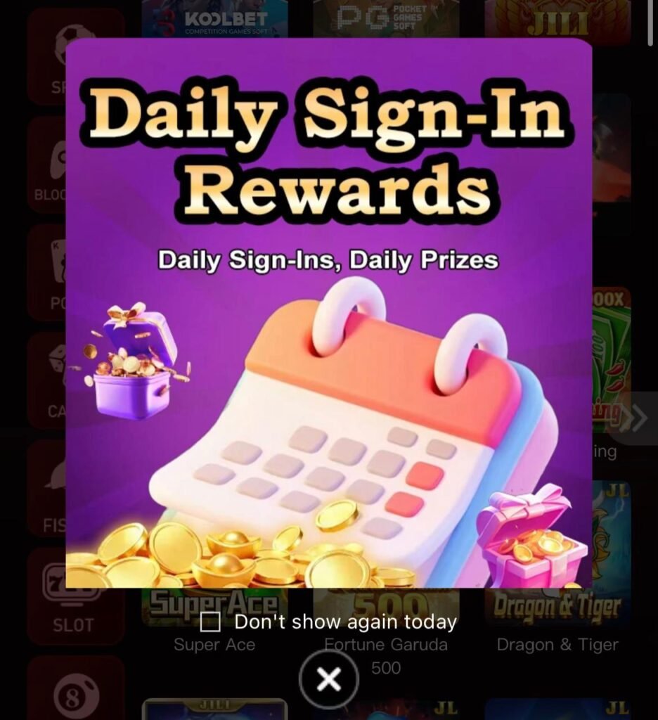 Login Daily and Earn Rewards