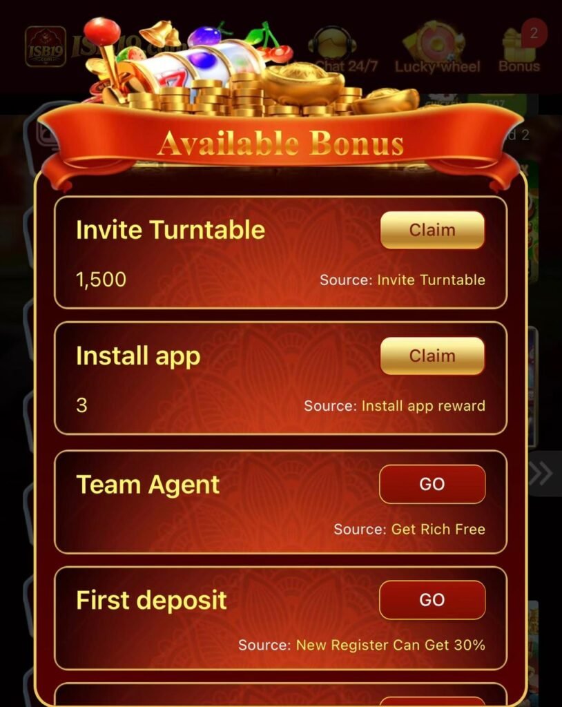 ISB19 Game Bonus & Login