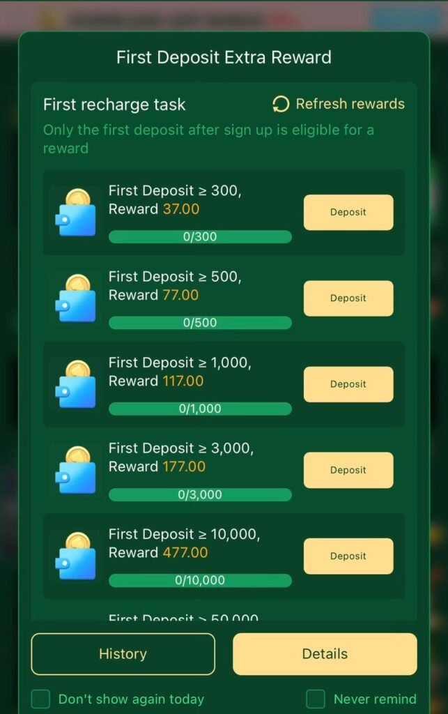 Deposit & Reward of SKM777 Game