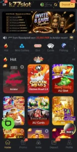 K77 Slot Login